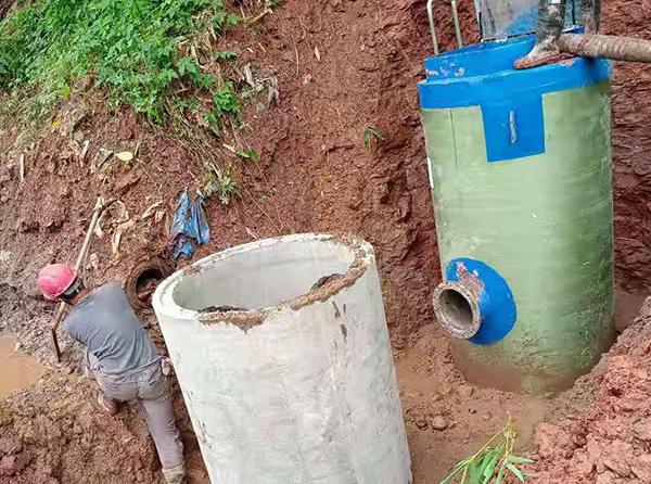 柳州一体化提升泵安装现场